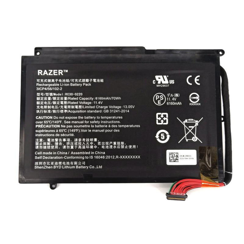 Original 6160mAh 70Wh 3 Zellen Akku Razer Blade Pro 17 RZ09-03148