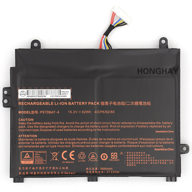 3680mAh 62Wh 4 Zellen Akku Schenker KEY AI KEY AI Laptop