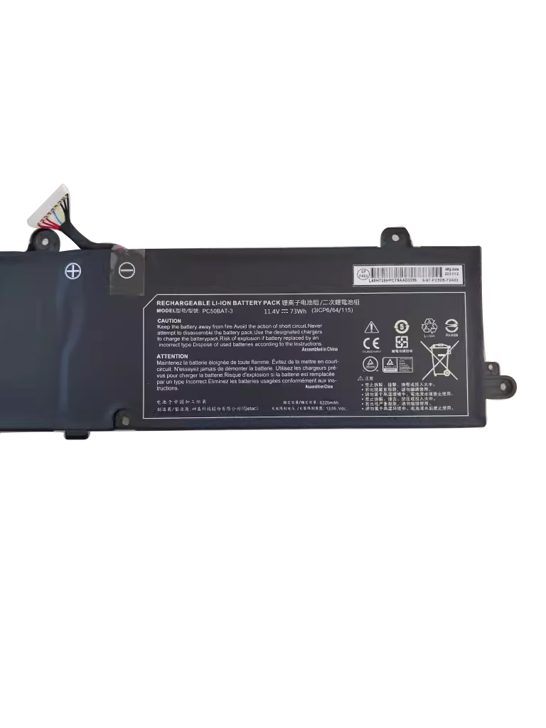 6400mAh 73Wh Clevo 6-87-PC50S-72A03 Akku
